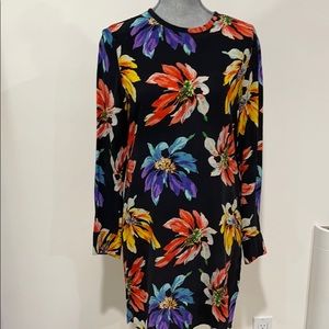 Women’s silk mini dress Joie black floral S/M